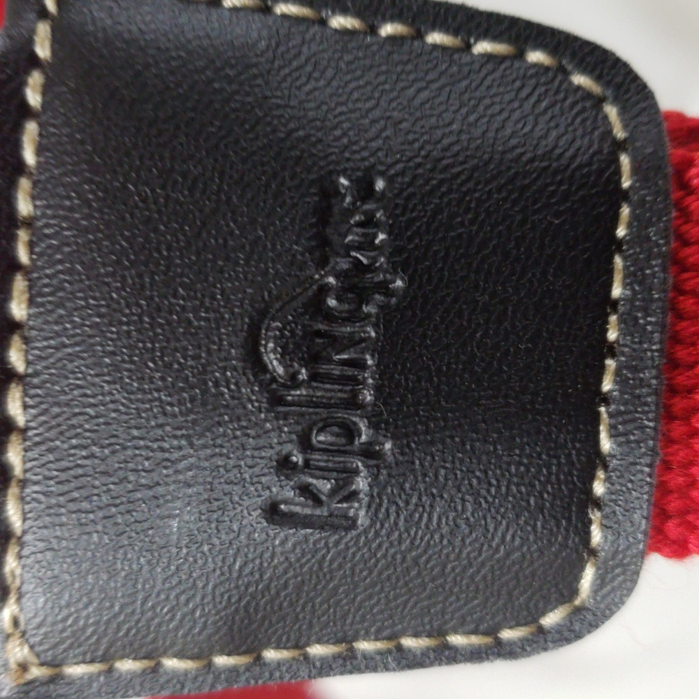 Kipling Red Nylon Backpack W/ Monkey Keychain & A… - image 8